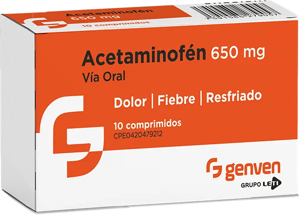 Acetaminofen 500MG x 10 Comprimidos Genven