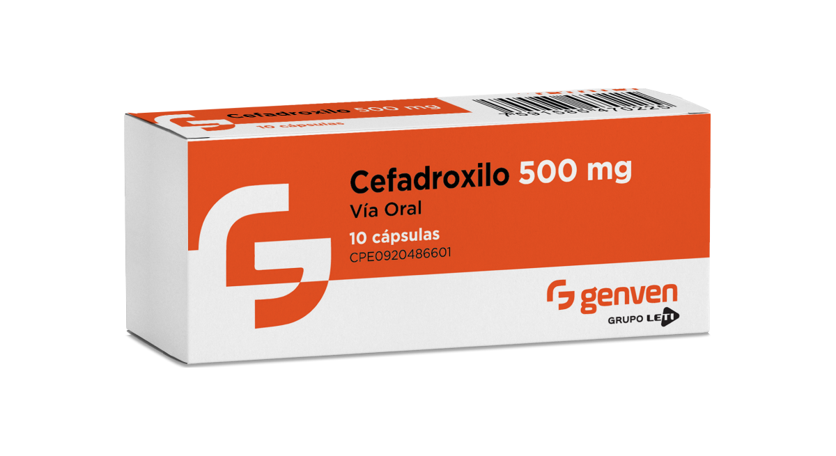 Cefadroxilo 500MG x 10 Caps Genven