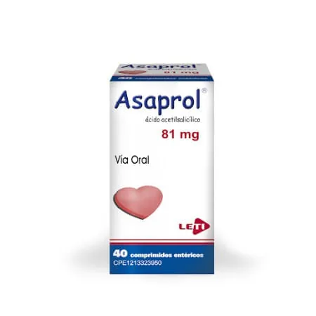 Asaprol 81MG x 40 Comprimidos Leti