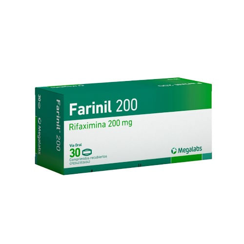 Farinil 200 Rifaximina 200MG x 30 Tab Megalabs