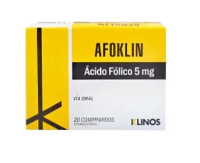 Afoklin Acido Folico 5MG x 20 Comp Megalabs
