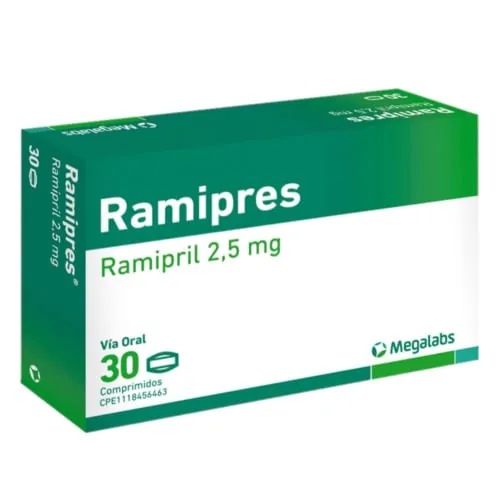 Ramipres 2.5MG x 30 Comprimidos Megalabs