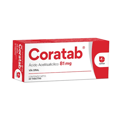 Coratab Acido Acetilsalicilico 81MG x 30 Tab Cofasa