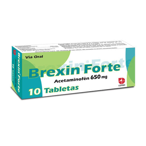 Brexin Forte x 10 Tab Acetaminofen 650MG Cofasa