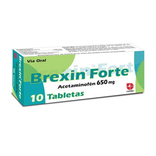 Brexin Forte x 10 Tab Acetaminofen 650MG Cofasa