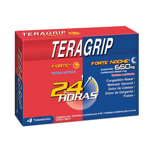 Teragrip Forte 650MG 24 Horas x 10/4 Tab