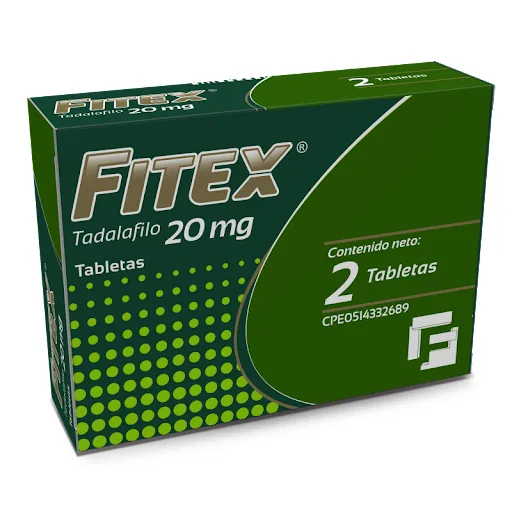 Fitex Tab Rec 20 MG x 2 Tadalafilo Farma
