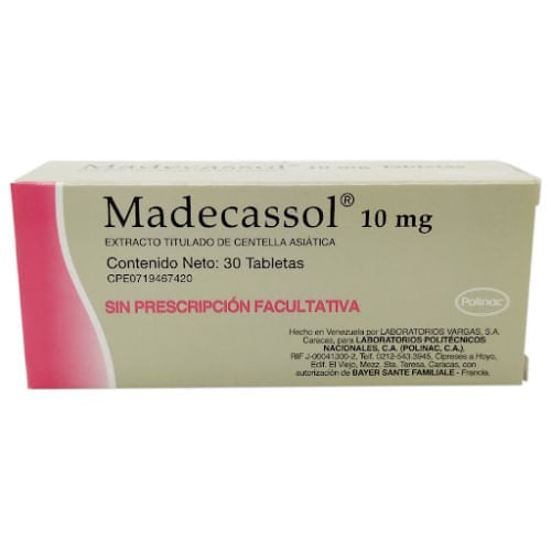 Madecasol 10MG x 30 Tabletas Polinac