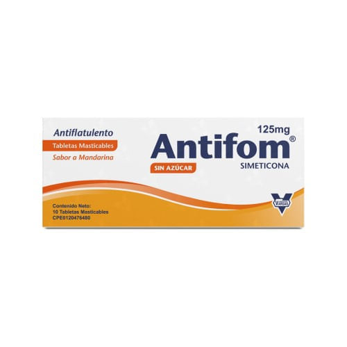 Antifom 125MG x 10 Tab Mast Simeticona