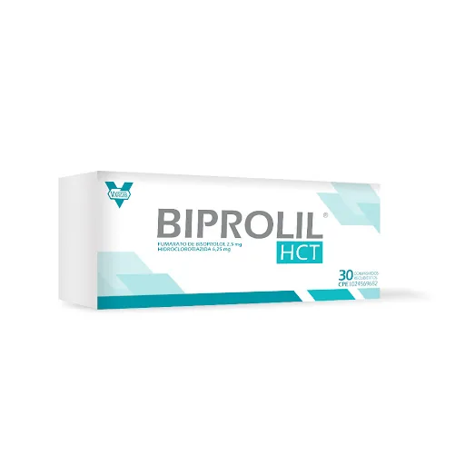 Biprolil Hct Bisoprolol / Hidroclorotiazida 2.5MG/6.25MG x 30 Comp