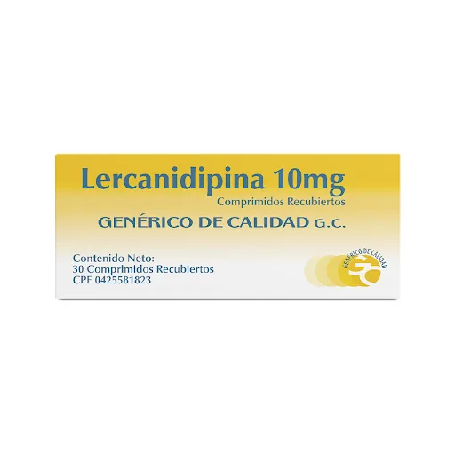 Lercanidipina 10MG x 30 Tab Genericos de Calidad