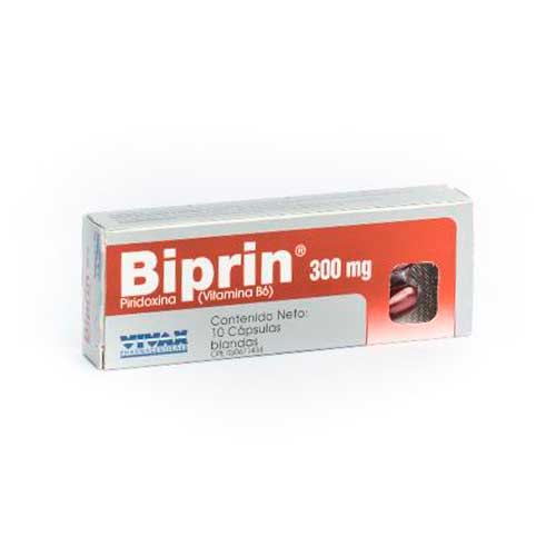 Biprin Vitamina B6 300MG x 10 Cap Blandas Vivax