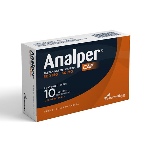 Analper Caf 500MG/40MG x 10 Tabletas Pharmetique Labs