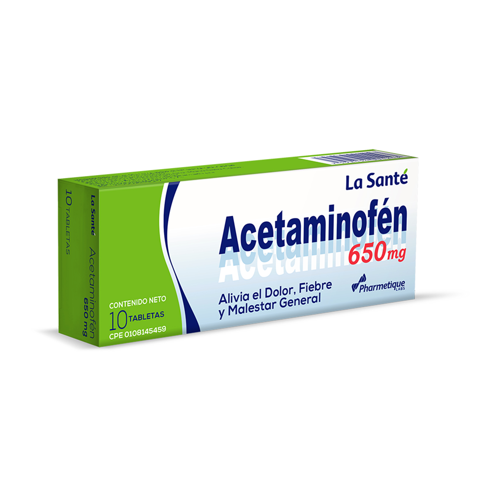 Acetaminofen 650 MG x 10 Tabletas la Sante