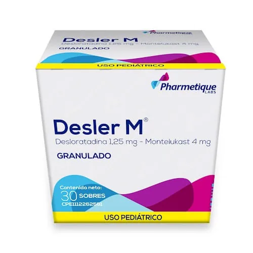 Desler M Granulado Sobres Ped 1,25 MG - 4MG x 30 Sobres Phar