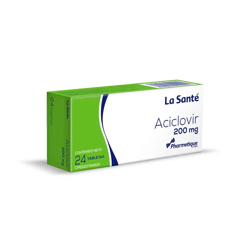 Aciclovir 200MG X24 Tabletas la Sante