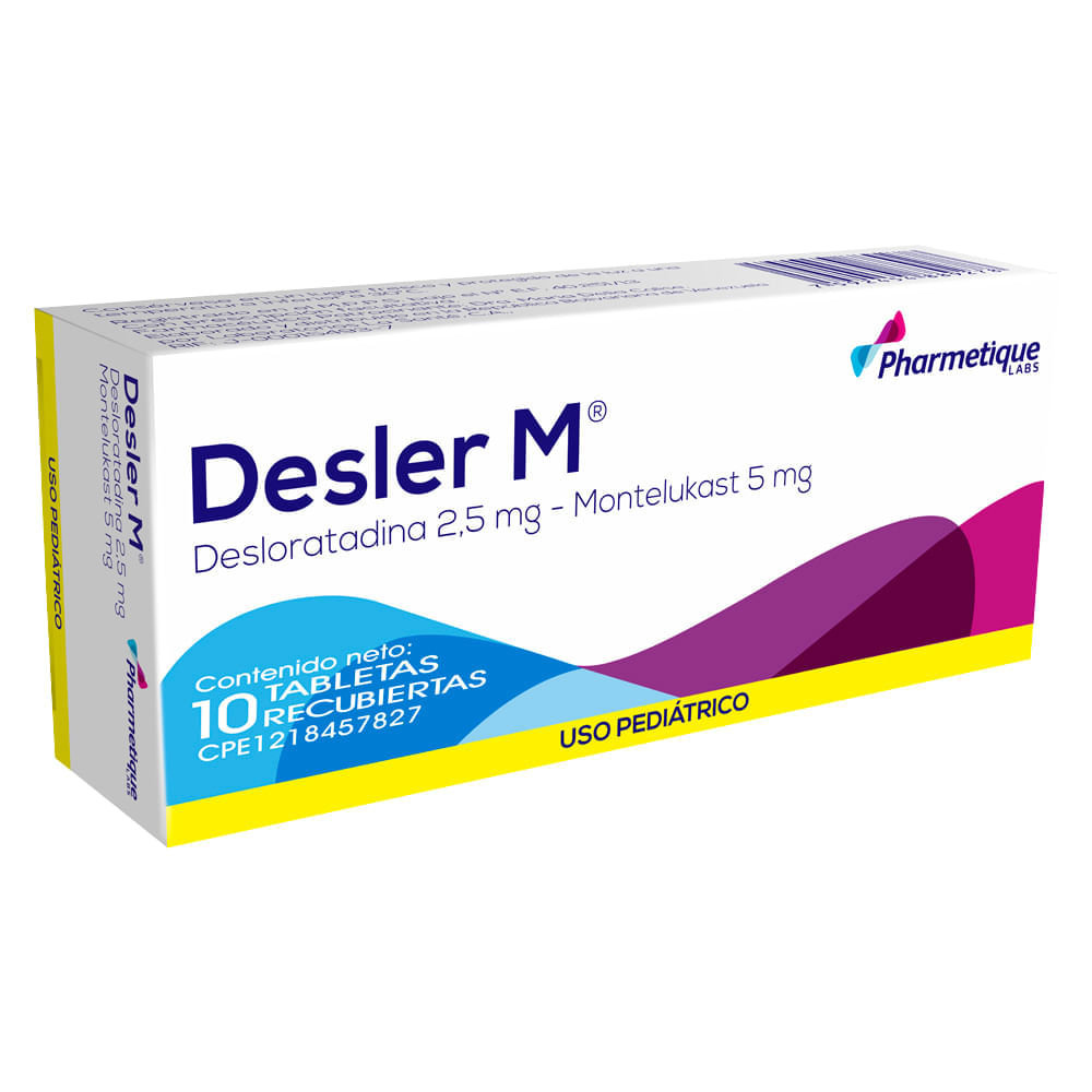 Desler M x 10 Tab Desloratadina 2.5 MG - Montelukast 5MG