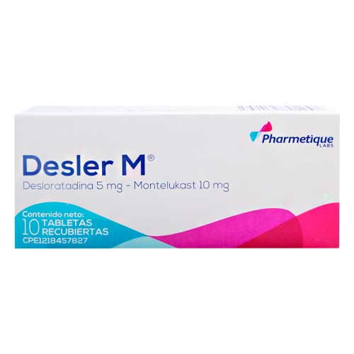Desler M x 1O Tab Desloratadina 5 MG - Montelukas 10MG
