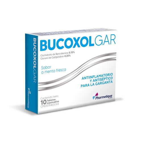 Bucoxol Gar Menta Fresca x 10 Tabletas M