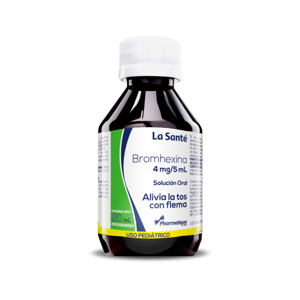 Bromhexina Jbe Ped 4MG x 120 ML la Sante