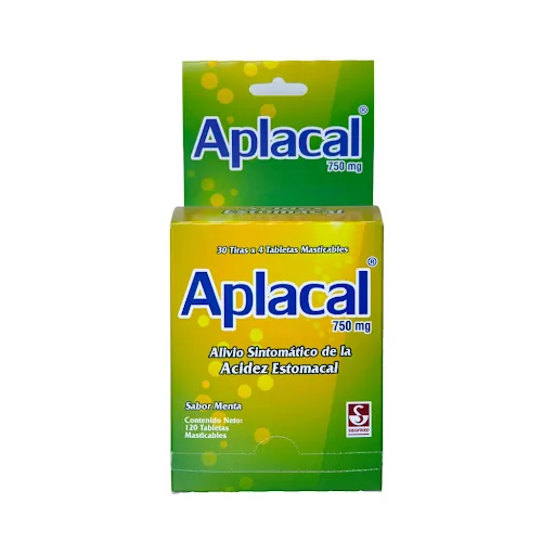 Aplacal 750 MG Acidez Estomacal Sabor a Menta Siegried