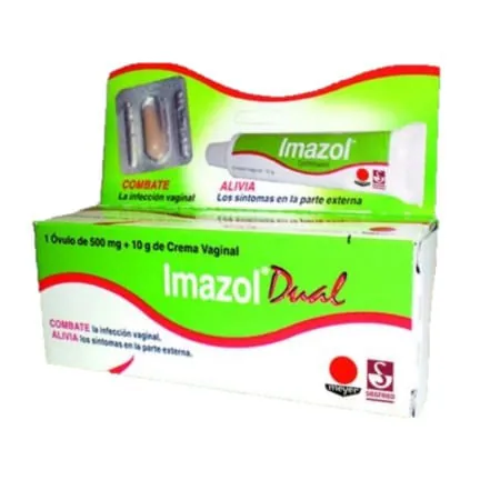 Imazol Dual 6 Cap Vaginales/ 20GR Crema