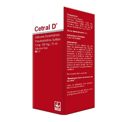 Cetral D 5MG-60MG/5ML Solucion Oral x 60