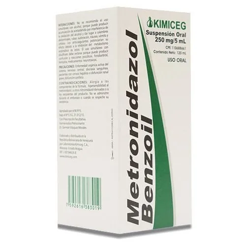 Metronidazol Suspension 250MG 120ML Kimiceg