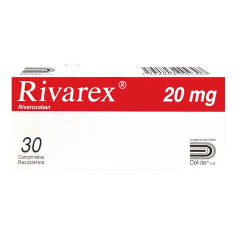 Rivarex Rivaroxaban 20MG x 30 Comp Dolld