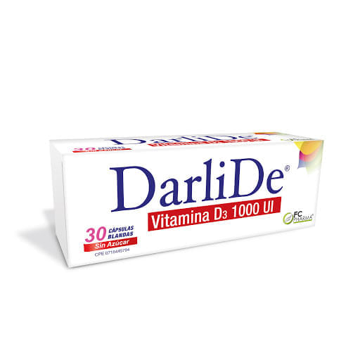 Darlide D3 1000 UI x 30 Capsulas Blandas