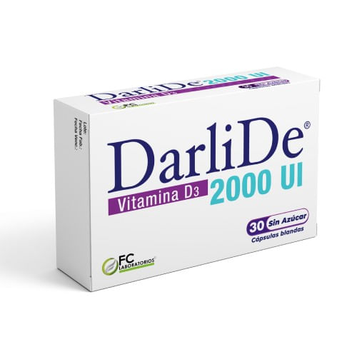 Darlide D3 2000UI x 30 Capsulas Fc