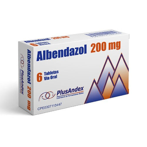 Albendazol 200MG x 6 Tabletas Plusandex