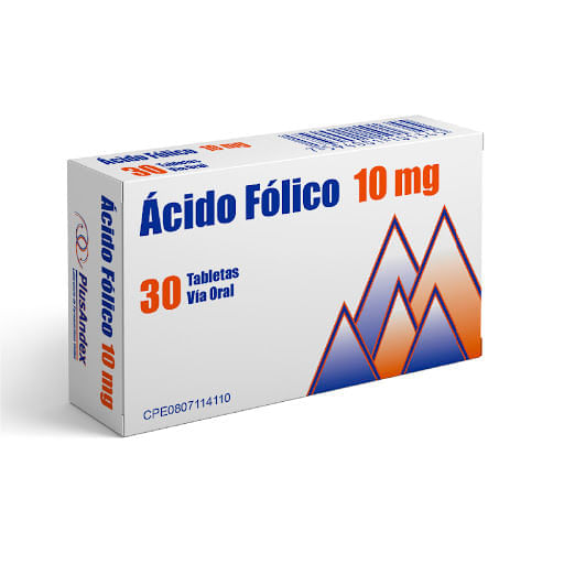Acido Folico 10MG x 30 Tabletas Plusande