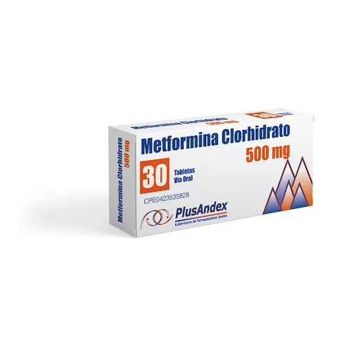Metformina Clorhidrato 500MG 30 Tabletas
