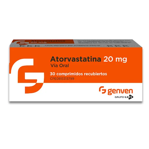 Atorvastatina 20 MG x 30 Tab Plusandex