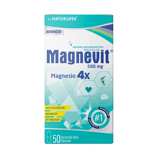 Magnevit 500MG x 50 Capsulas Naturlifes