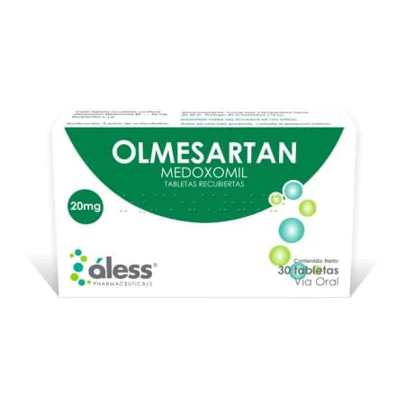 Olmesartan Medoxomil 20MG x 30 Tabletas