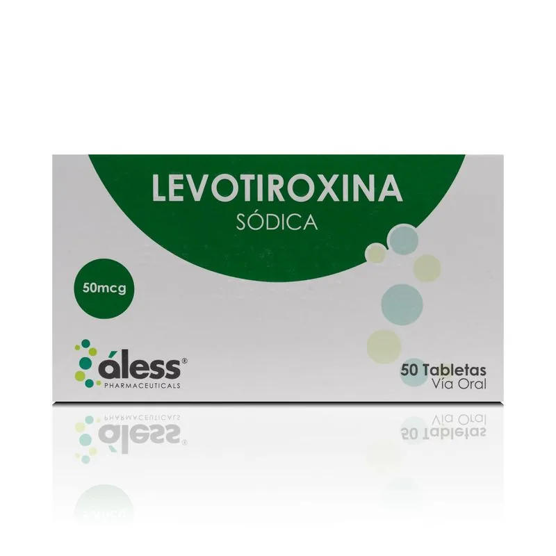 Levotiroxina Sodica 50 MCG x 50 Tabletas Aless