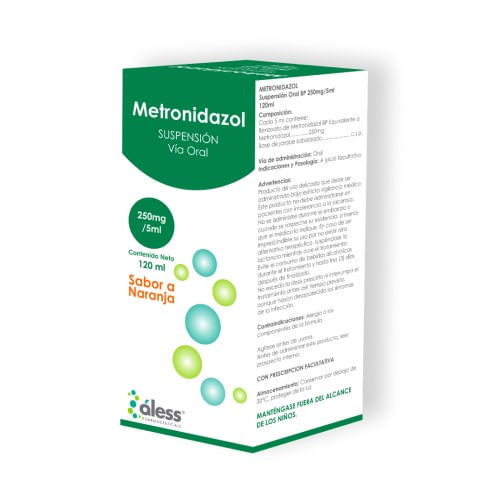 Metronidazol 250MG/5ML Aless X120ML