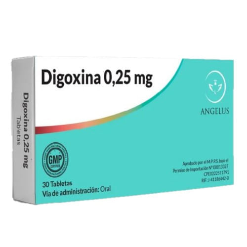 Digoxina 025MG 30 Tabletas Angelus
