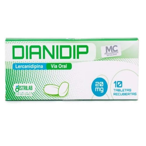 Dianidip x 10 Tab 20 MG Lercanidipina Distrilab