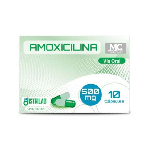 Amoxiclina 500MG Cap x 10 Distrilab