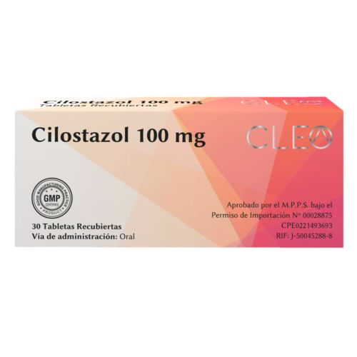 Cilostazol 100MG x 30 Tab Cleo