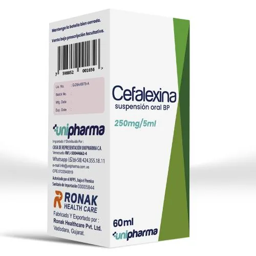 Cefalexina 250MG/5ML x 60ML Unipharma