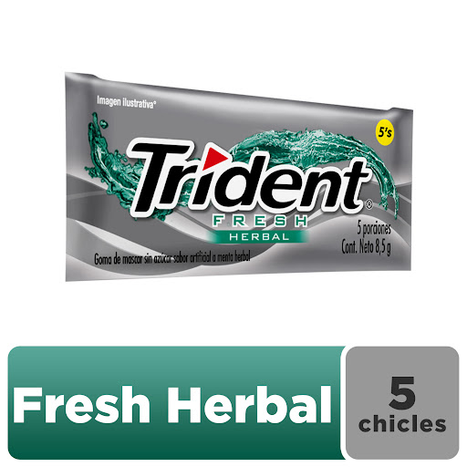 Trident Sabor Fresh Herbal x 5 Und Mondelez