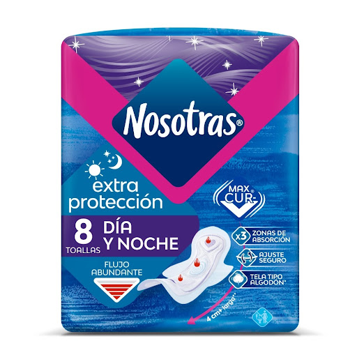 Toallas Sanitarias Nosotras Extra Proteccion x 8 Unds Wayne - Familia