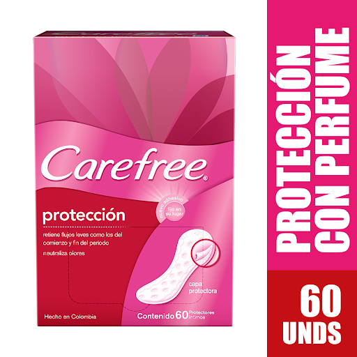 Protectores Diarios Carefree con Perfume x 60 Unidades