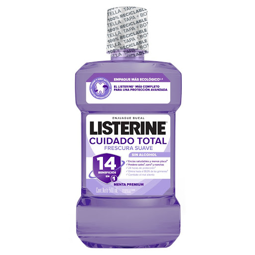 Enjuague Bucal Listerine Cuidado Total sin Alcohol x 500ML Johnson & Johnson