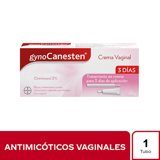 Gynocanesten 2% Tto 3 Dias x 20GR Crema Vaginal Bayer / Front