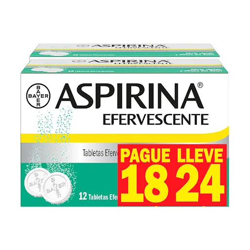 Aspirina 500MG Efervescente Blister x 2 Tab Bayer Fronte